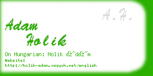 adam holik business card